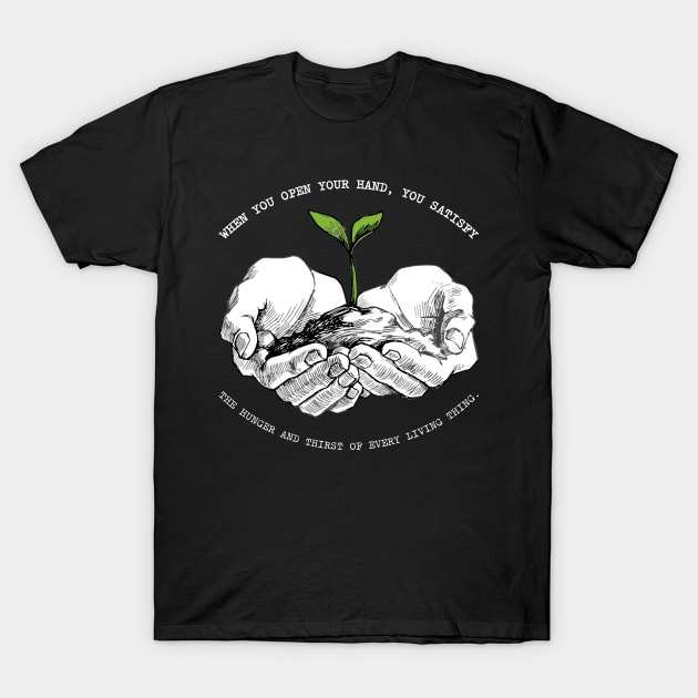 'The Hunger and Thirst Of Living Thing' Food and Water Relief Shirt T-Shirt by ourwackyhome